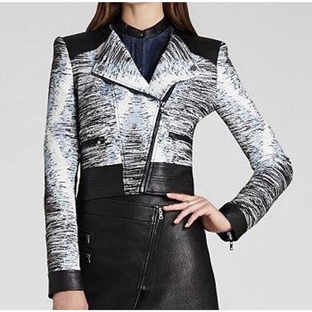 BCBGMaxAzria Jimmy Moto Coat Size XXS